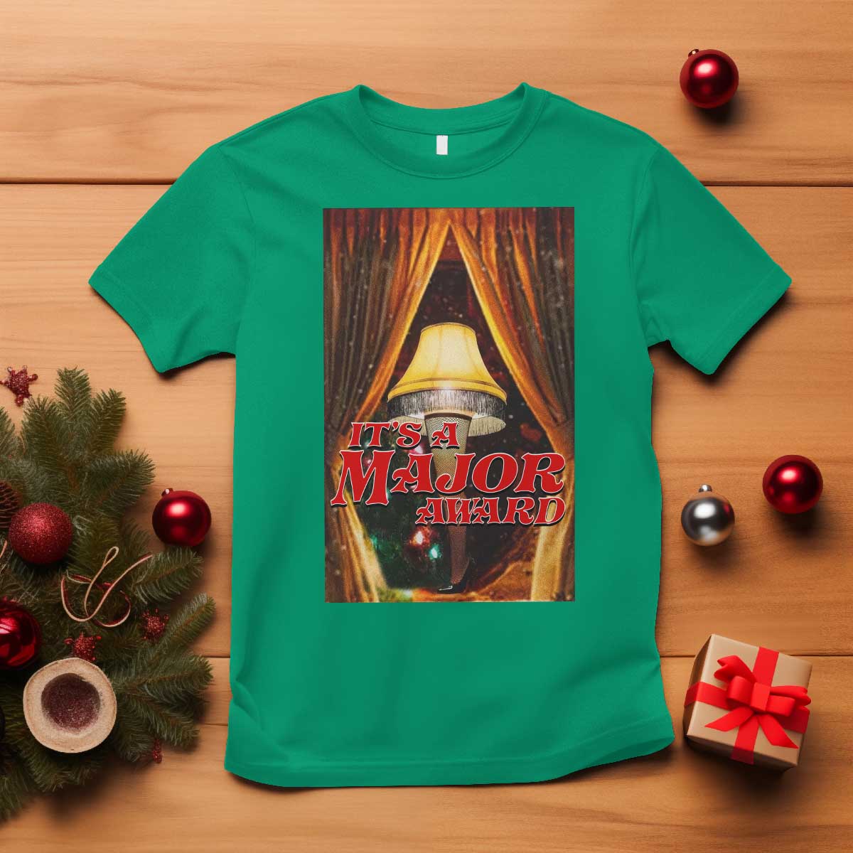 Funny Christmas Movie It Is A Major Award T Shirt Italian Leg Lamp - Wonder Print Shop