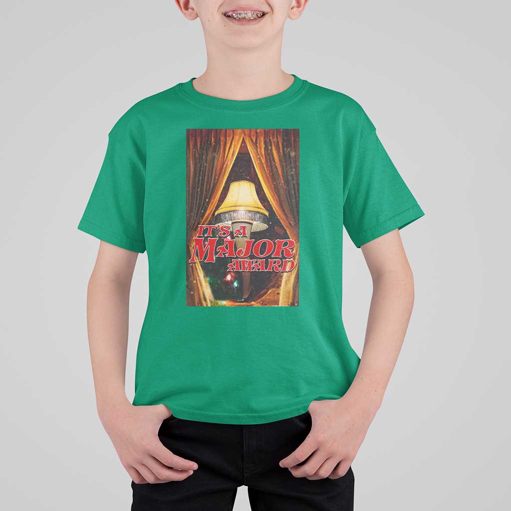 Funny Christmas Movie It Is A Major Award T Shirt For Kid Italian Leg Lamp - Wonder Print Shop