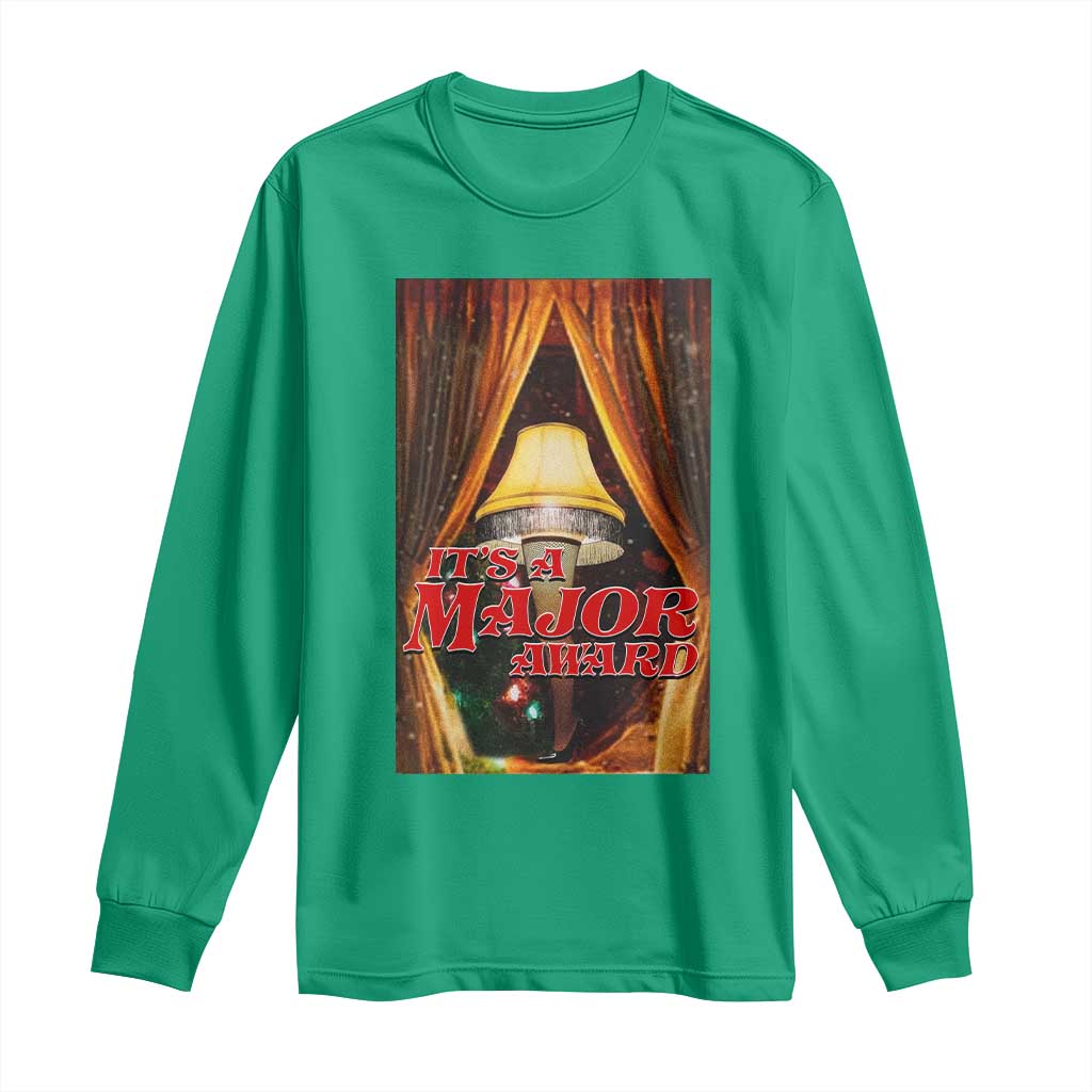 Funny Christmas Movie It Is A Major Award Long Sleeve Shirt Italian Leg Lamp - Wonder Print Shop