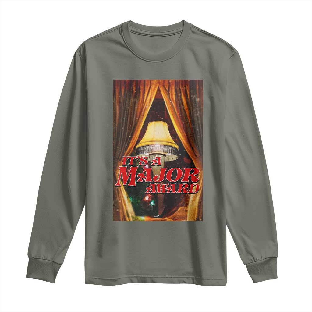 Funny Christmas Movie It Is A Major Award Long Sleeve Shirt Italian Leg Lamp - Wonder Print Shop