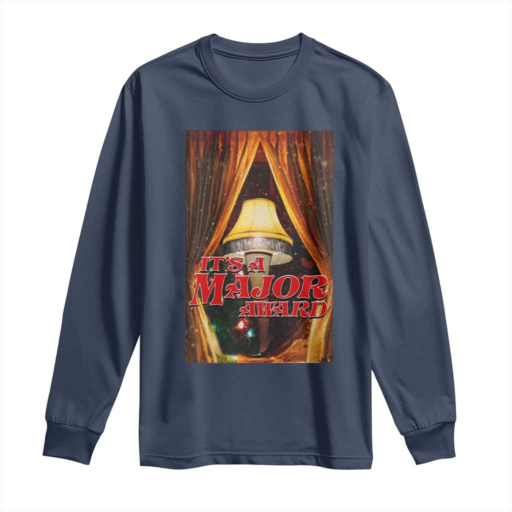 Funny Christmas Movie It Is A Major Award Long Sleeve Shirt Italian Leg Lamp - Wonder Print Shop