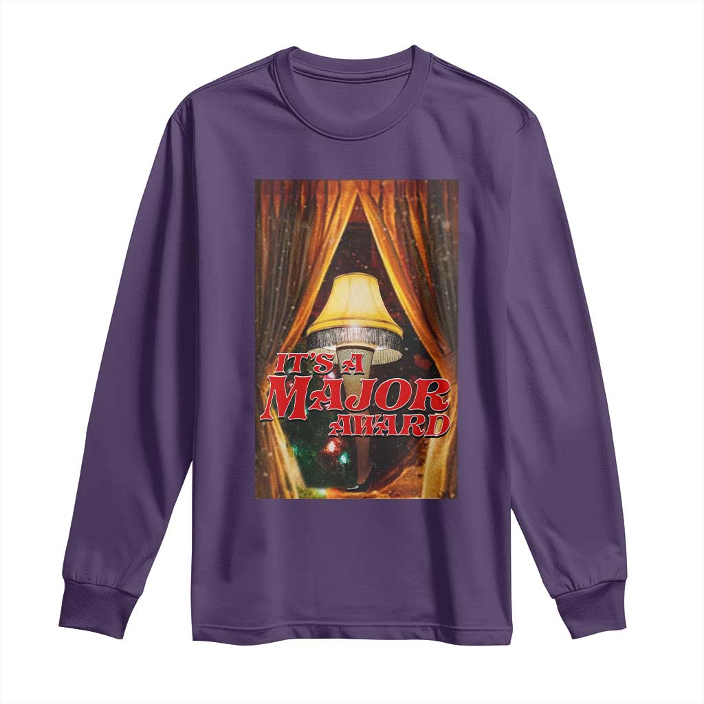Funny Christmas Movie It Is A Major Award Long Sleeve Shirt Italian Leg Lamp - Wonder Print Shop