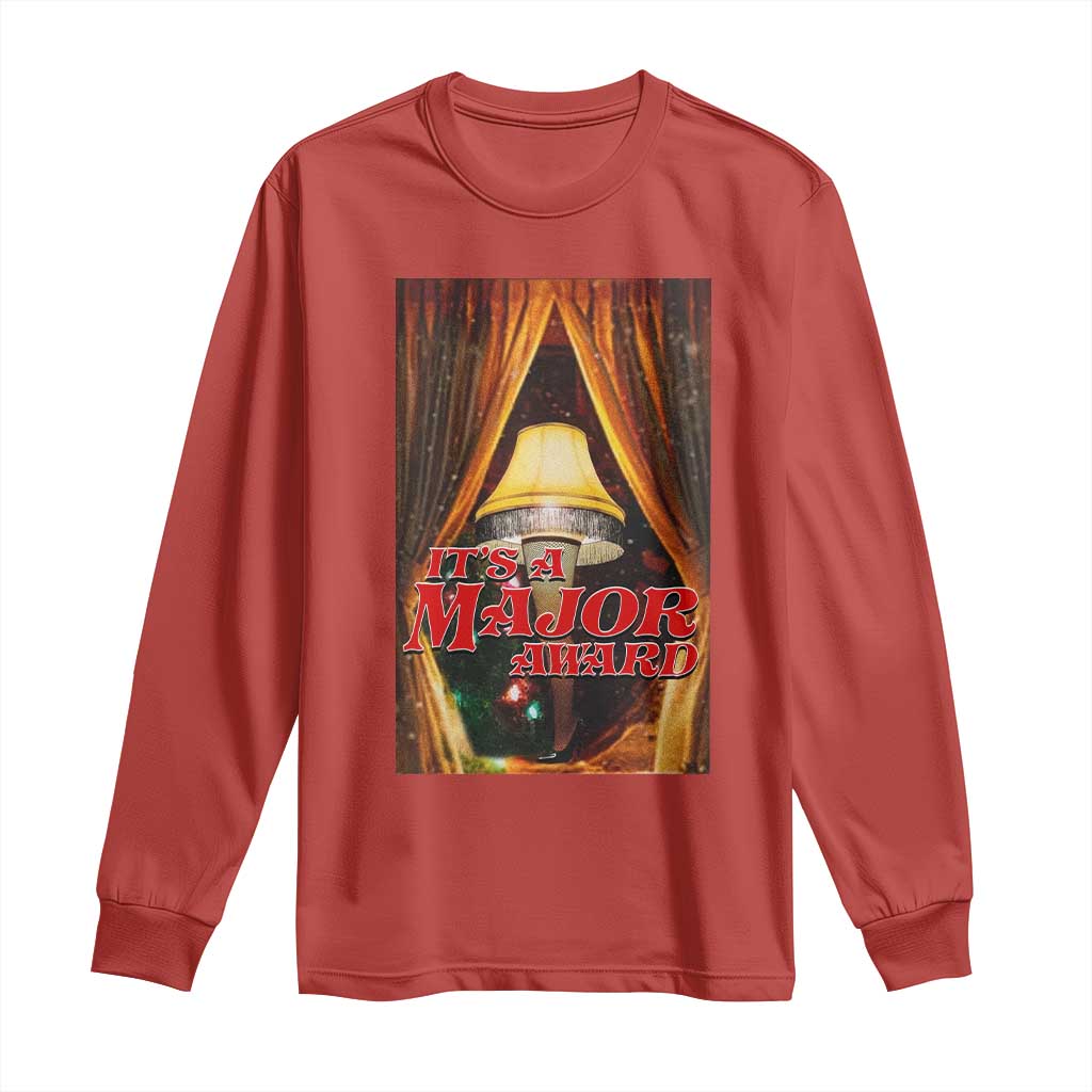 Funny Christmas Movie It Is A Major Award Long Sleeve Shirt Italian Leg Lamp - Wonder Print Shop
