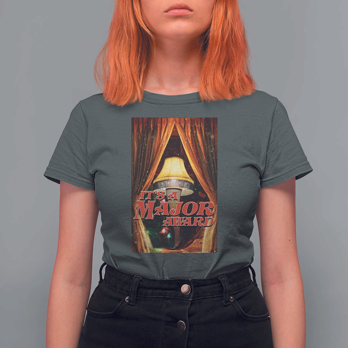 Funny Christmas Movie It Is A Major Award T Shirt For Women Italian Leg Lamp - Wonder Print Shop