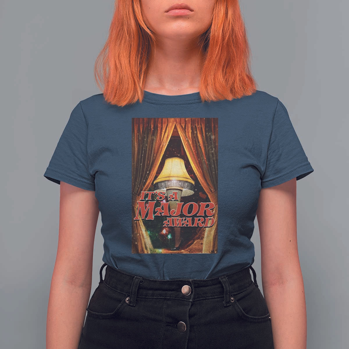 Funny Christmas Movie It Is A Major Award T Shirt For Women Italian Leg Lamp - Wonder Print Shop
