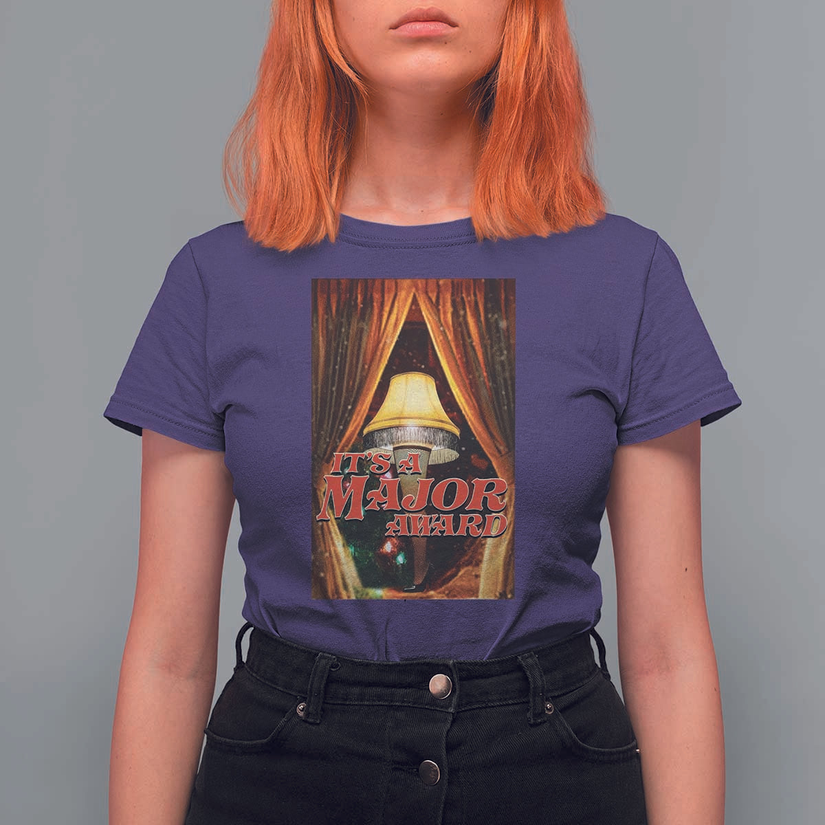 Funny Christmas Movie It Is A Major Award T Shirt For Women Italian Leg Lamp - Wonder Print Shop