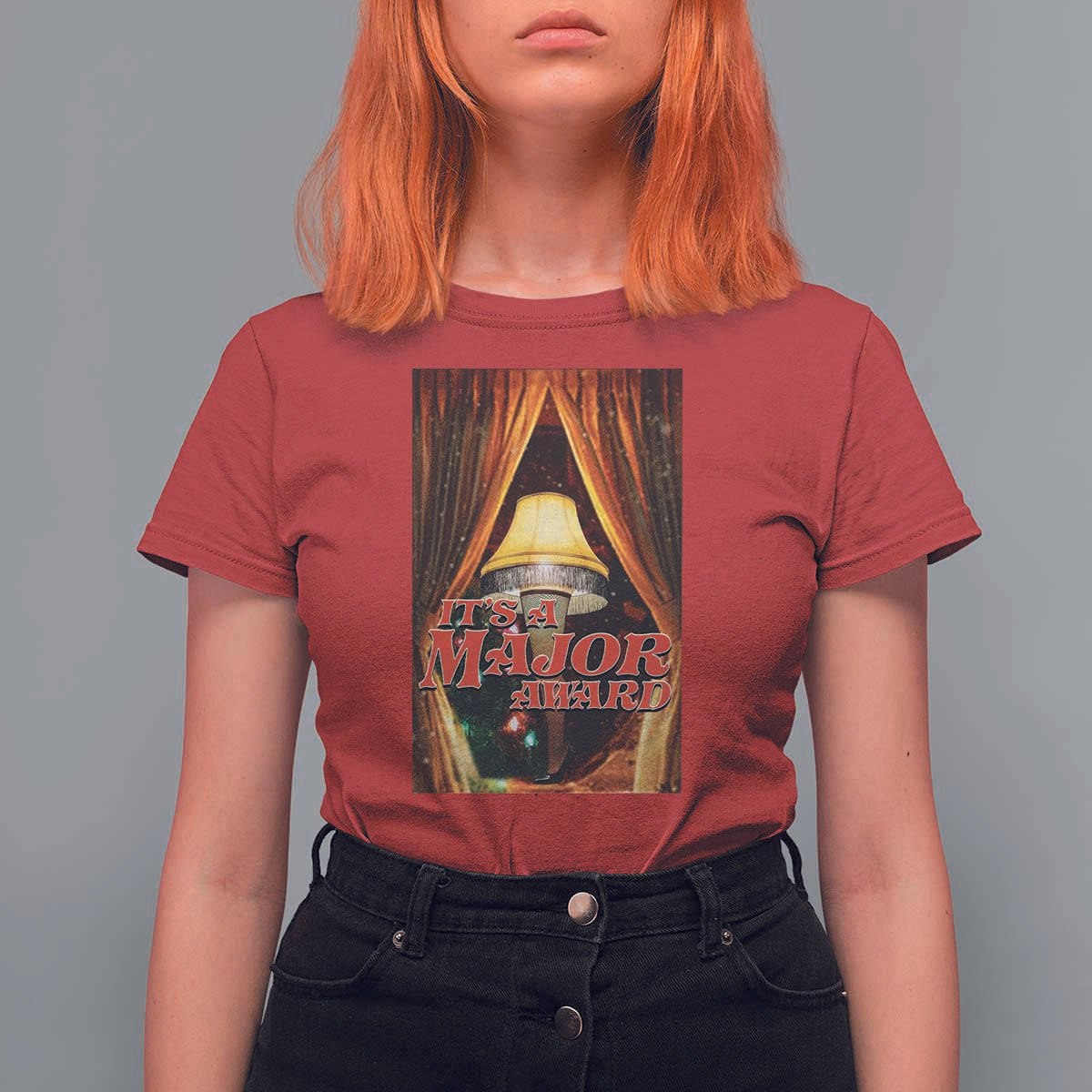Funny Christmas Movie It Is A Major Award T Shirt For Women Italian Leg Lamp - Wonder Print Shop