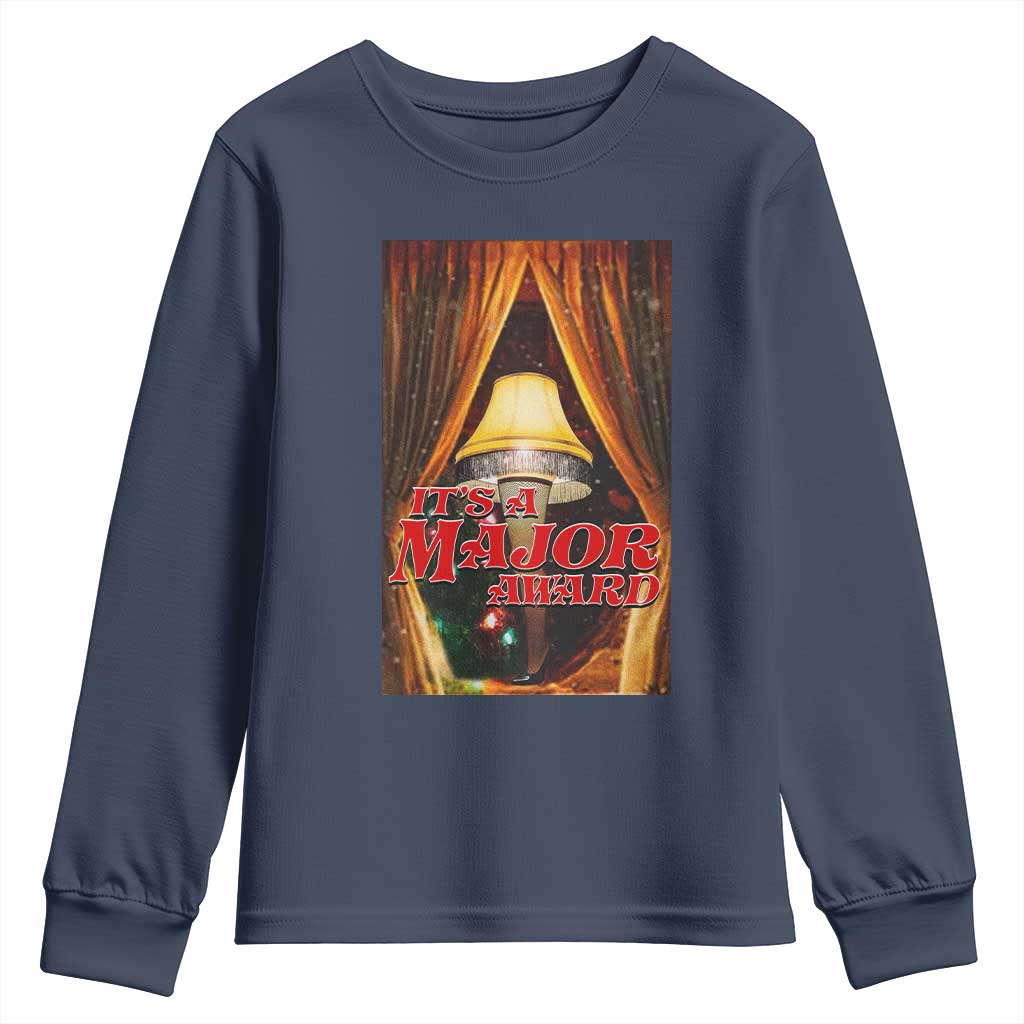 Funny Christmas Movie It Is A Major Award Youth Sweatshirt Italian Leg Lamp - Wonder Print Shop