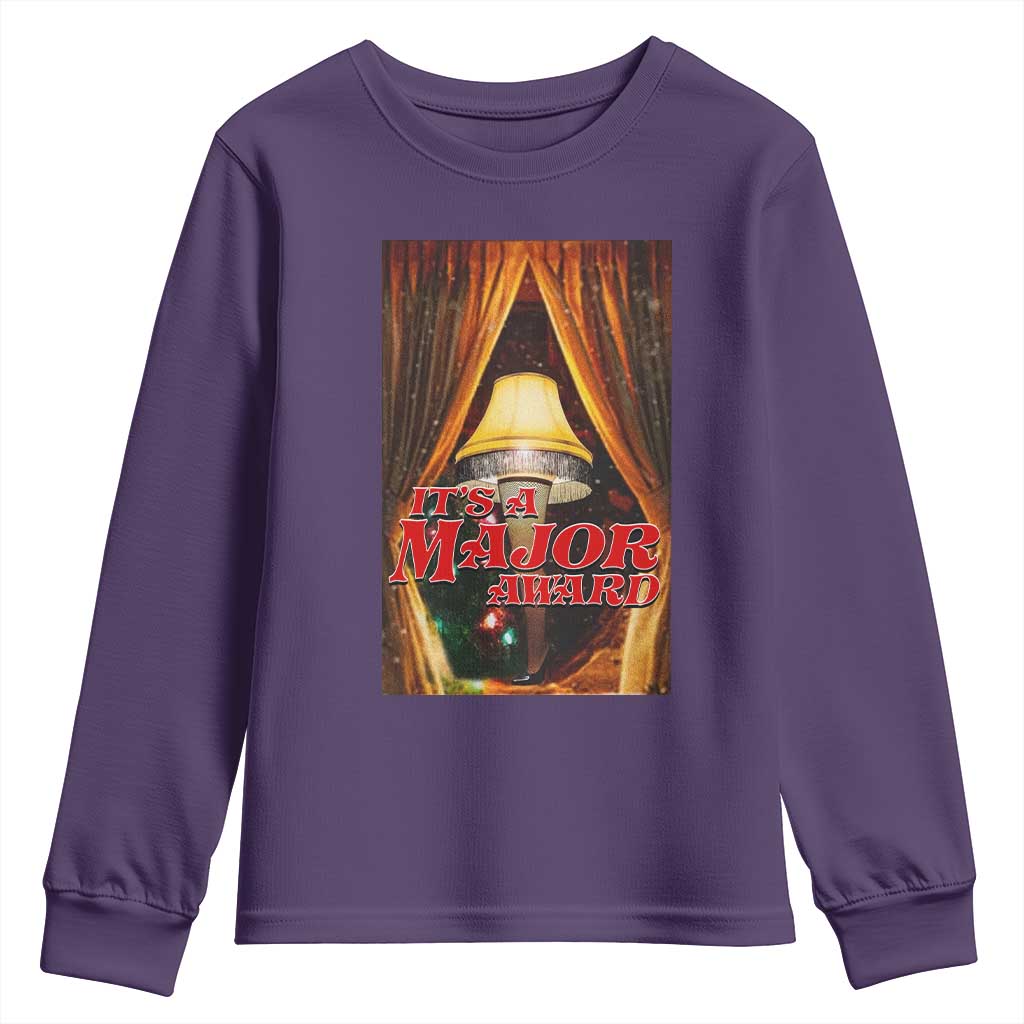 Funny Christmas Movie It Is A Major Award Youth Sweatshirt Italian Leg Lamp - Wonder Print Shop