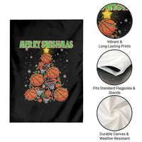 Christmas Basketball Merry Swishmas Garden Flag Basketball Xmas Tree - Wonder Print Shop