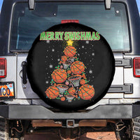 Christmas Basketball Merry Swishmas Spare Tire Cover Basketball Xmas Tree - Wonder Print Shop