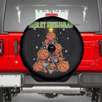 Christmas Basketball Merry Swishmas Spare Tire Cover Basketball Xmas Tree - Wonder Print Shop