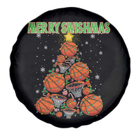 Christmas Basketball Merry Swishmas Spare Tire Cover Basketball Xmas Tree - Wonder Print Shop