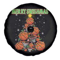 Christmas Basketball Merry Swishmas Spare Tire Cover Basketball Xmas Tree - Wonder Print Shop