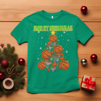 Christmas Basketball Merry Swishmas T Shirt Basketball Xmas Tree - Wonder Print Shop