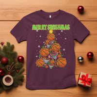 Christmas Basketball Merry Swishmas T Shirt Basketball Xmas Tree - Wonder Print Shop