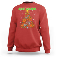Christmas Basketball Merry Swishmas Sweatshirt Basketball Xmas Tree - Wonder Print Shop