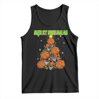 Christmas Basketball Merry Swishmas Tank Top Basketball Xmas Tree - Wonder Print Shop