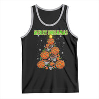 Christmas Basketball Merry Swishmas Tank Top Basketball Xmas Tree - Wonder Print Shop