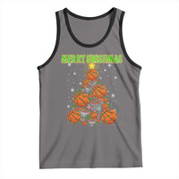 Christmas Basketball Merry Swishmas Tank Top Basketball Xmas Tree - Wonder Print Shop