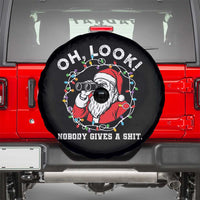Funny Christmas Santa Oh Look Nobody Gives A Shit Spare Tire Cover - Wonder Print Shop
