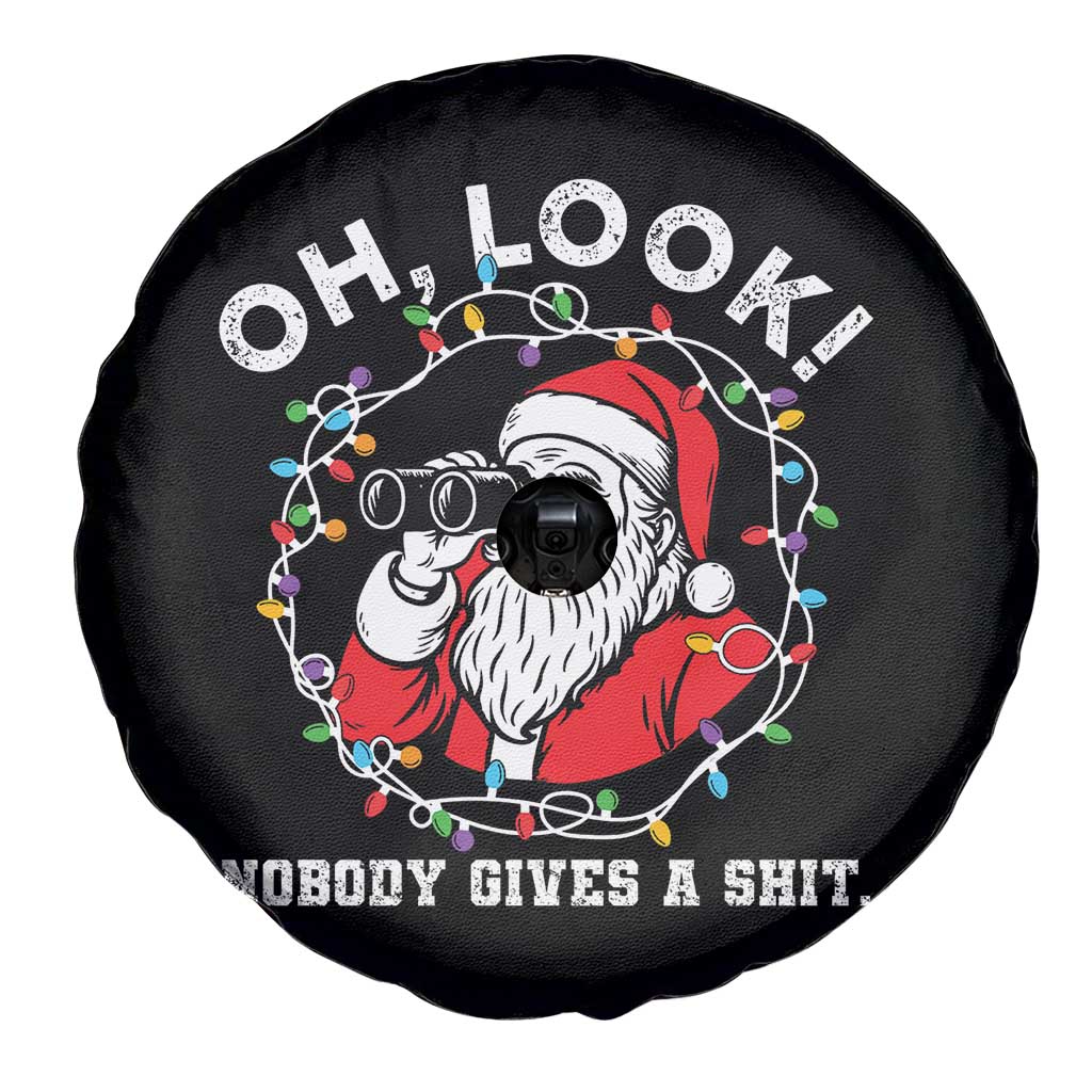 Funny Christmas Santa Oh Look Nobody Gives A Shit Spare Tire Cover - Wonder Print Shop