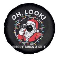Funny Christmas Santa Oh Look Nobody Gives A Shit Spare Tire Cover - Wonder Print Shop