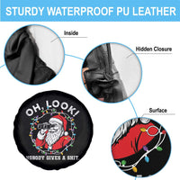Funny Christmas Santa Oh Look Nobody Gives A Shit Spare Tire Cover - Wonder Print Shop