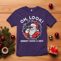 Funny Christmas Santa Oh Look Nobody Gives A Shit T Shirt - Wonder Print Shop