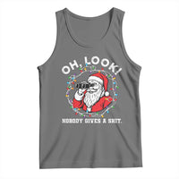 Funny Christmas Santa Oh Look Nobody Gives A Shit Tank Top - Wonder Print Shop