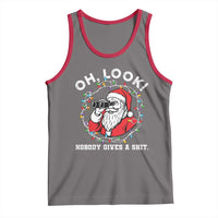 Funny Christmas Santa Oh Look Nobody Gives A Shit Tank Top - Wonder Print Shop