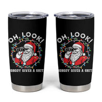 Funny Christmas Santa Oh Look Nobody Gives A Shit Tumbler Cup - Wonder Print Shop