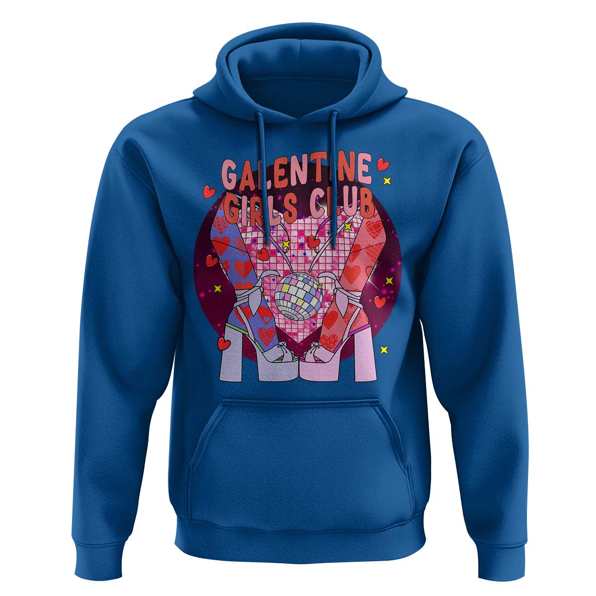 Funny Galentine Girls Club Hoodie Galentine's Day Chunky Heels Platform