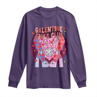 Funny Galentine Girls Club Long Sleeve Shirt Galentine's Day Chunky Heels Platform