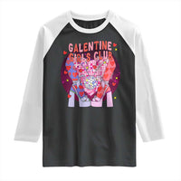 Funny Galentine Girls Club Raglan Shirt Galentine's Day Chunky Heels Platform