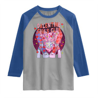 Funny Galentine Girls Club Raglan Shirt Galentine's Day Chunky Heels Platform