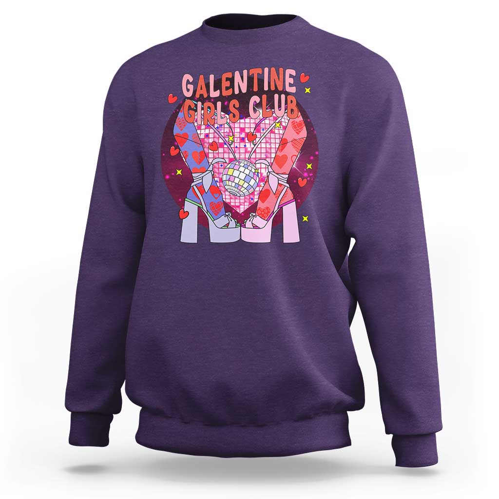 Funny Galentine Girls Club Sweatshirt Galentine's Day Chunky Heels Platform