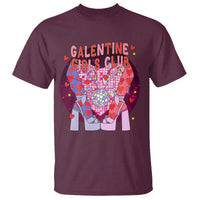 Funny Galentine Girls Club T Shirt Galentine's Day Chunky Heels Platform