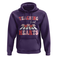 Funny Valentine's Day Teacher Hoodie Teaching Sweet Hearts Cute Student Hearts