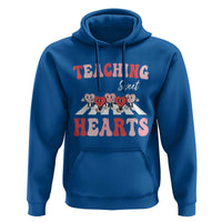 Funny Valentine's Day Teacher Hoodie Teaching Sweet Hearts Cute Student Hearts