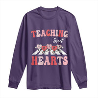 Funny Valentine's Day Teacher Long Sleeve Shirt Teaching Sweet Hearts Cute Student Hearts