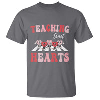 Funny Valentine's Day Teacher T Shirt Teaching Sweet Hearts Cute Student Hearts