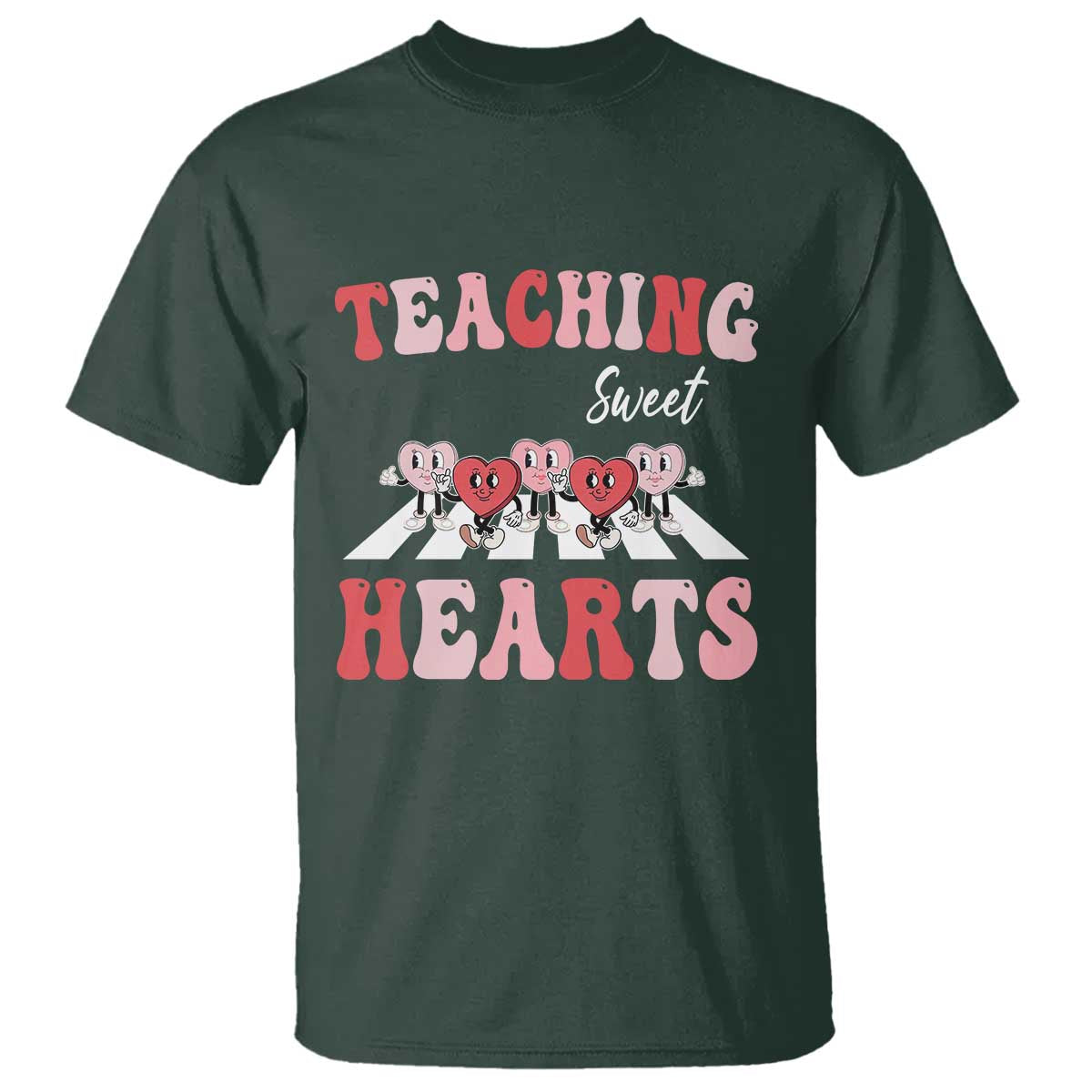 Funny Valentine's Day Teacher T Shirt Teaching Sweet Hearts Cute Student Hearts