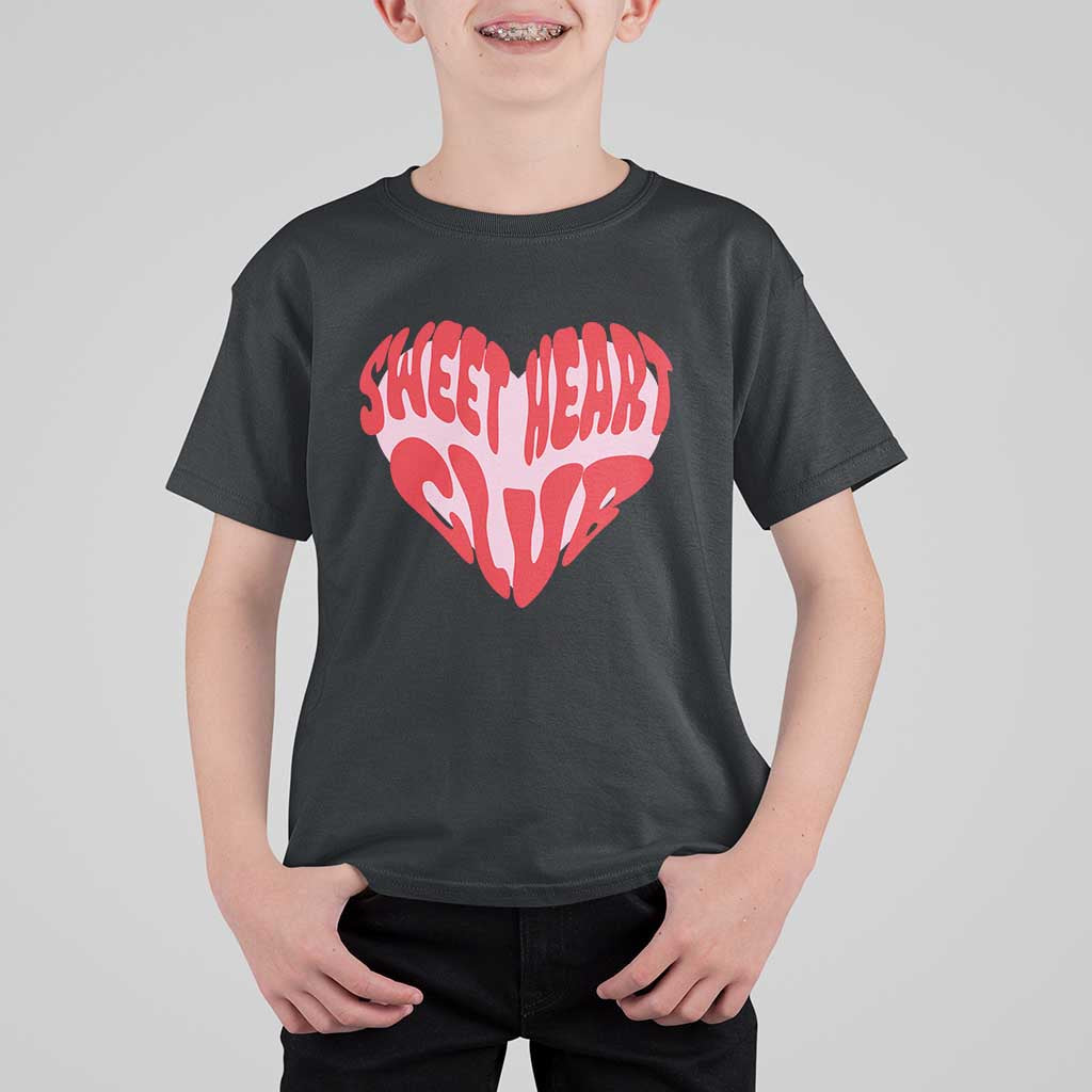 Funny Valentine's Day Sweet Heart Club T Shirt For Kid