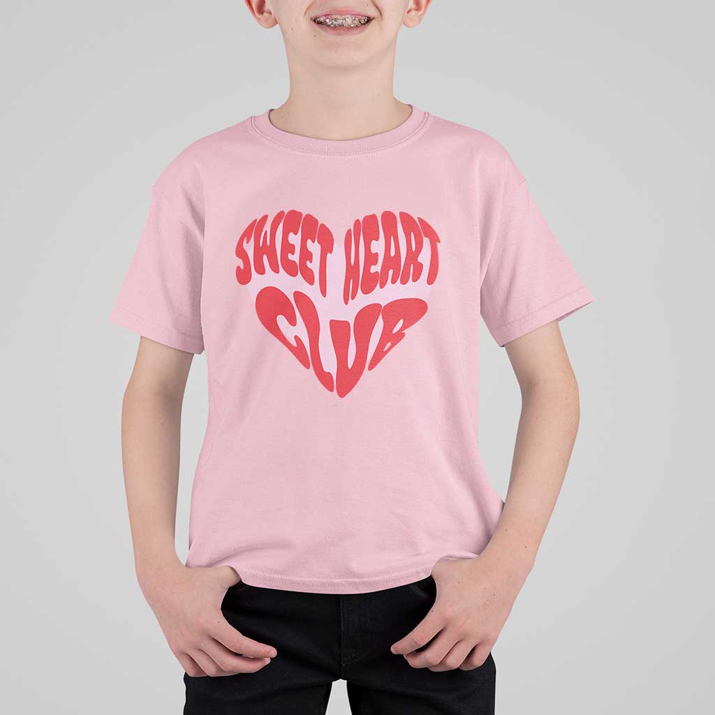 Funny Valentine's Day Sweet Heart Club T Shirt For Kid