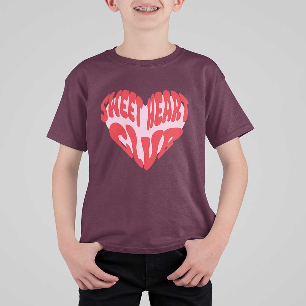 Funny Valentine's Day Sweet Heart Club T Shirt For Kid