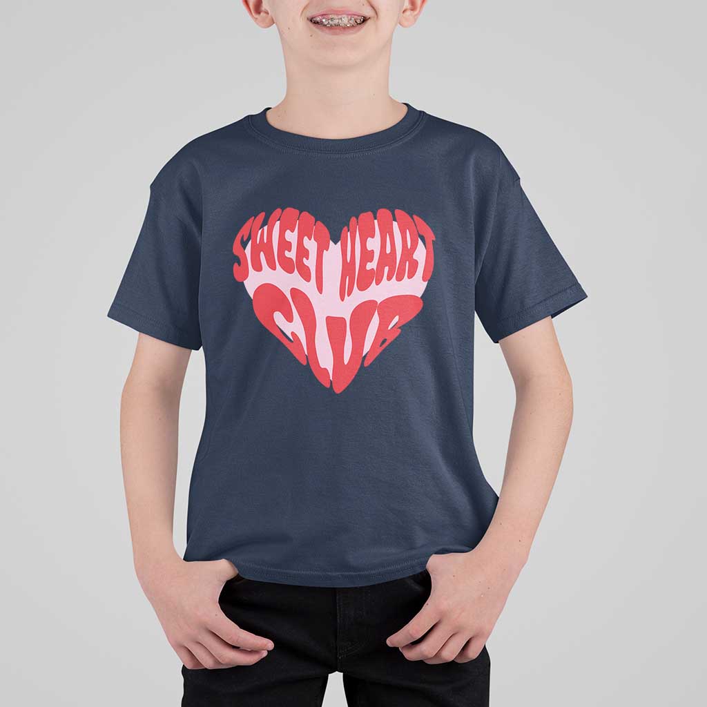 Funny Valentine's Day Sweet Heart Club T Shirt For Kid