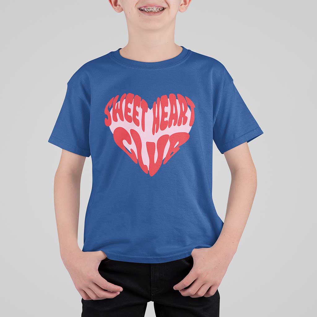 Funny Valentine's Day Sweet Heart Club T Shirt For Kid