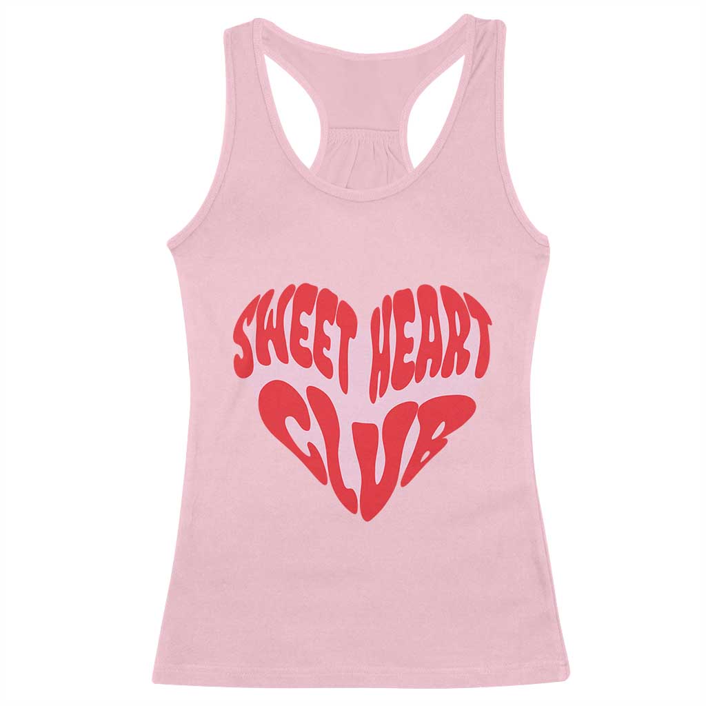 Funny Valentine's Day Sweet Heart Club Racerback Tank Top