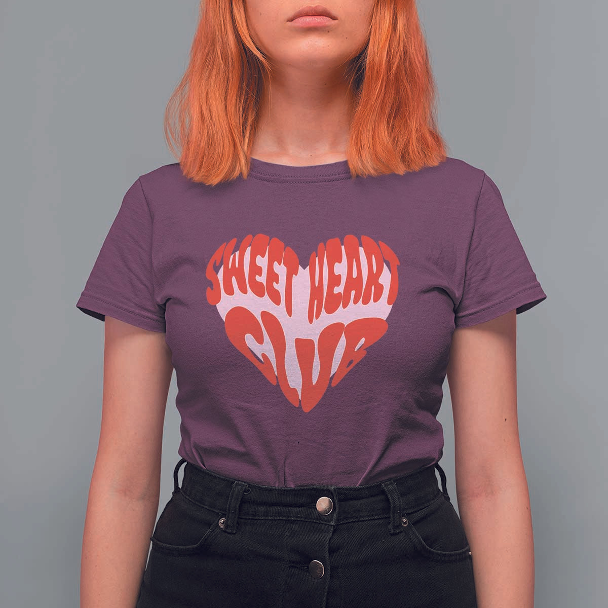 Funny Valentine's Day Sweet Heart Club T Shirt For Women
